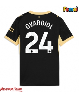 Manchester City Josko Gvardiol #24 Tricou Fotbal Replică 2026-27 Femei Deplasare Manchester City Josko Gvardiol #24 Tricou Fotbal Replică 2026-27 Femei Deplasare